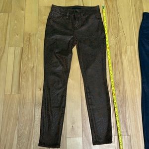 7 for all mankind Size 25, Brown/ Black print stretchy pants